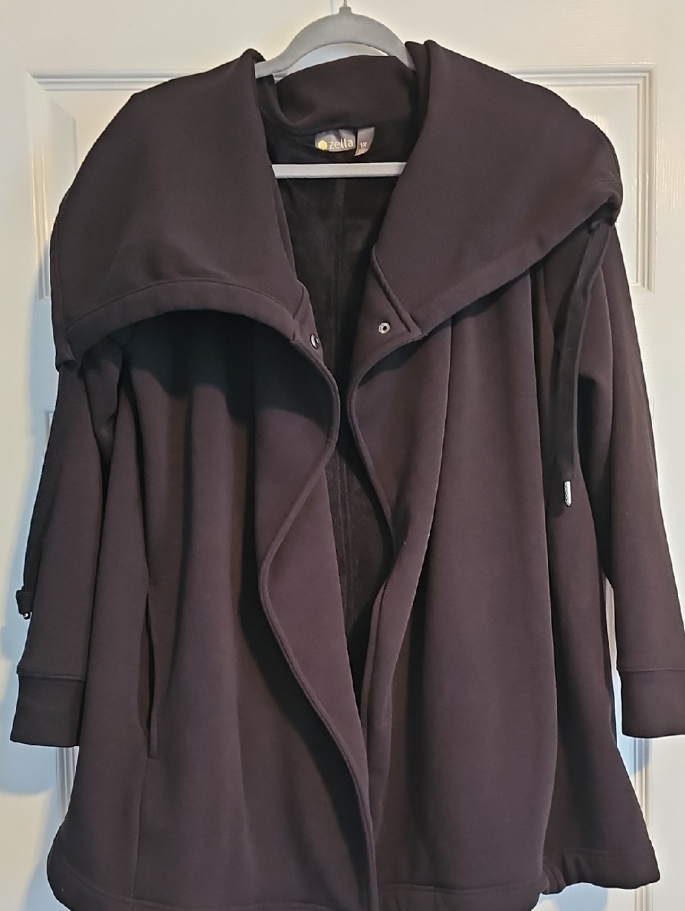 Zella Amazing Cozy Wrap Jacket In Black - Picture 5 of 10